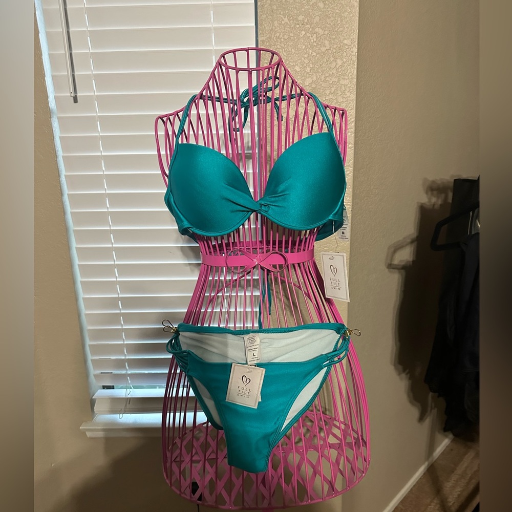 Full tilt teal swim suit
